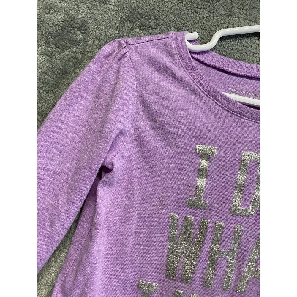 Children’s Place “I Do what I Want #Littleboss” Long Sleeve Girls Tee Size 3T